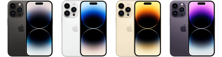 아이폰 14 pro 모델의 4가지 색상
