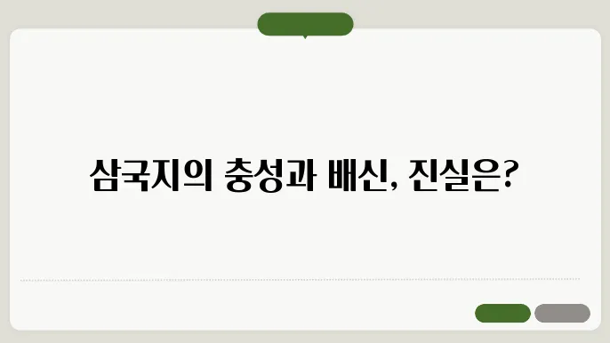 장비의 감정적 선택