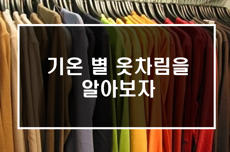 기온 별 옷차림을 알아보자