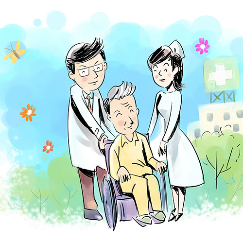  노인복지 질병, 질환 그림 일러스트