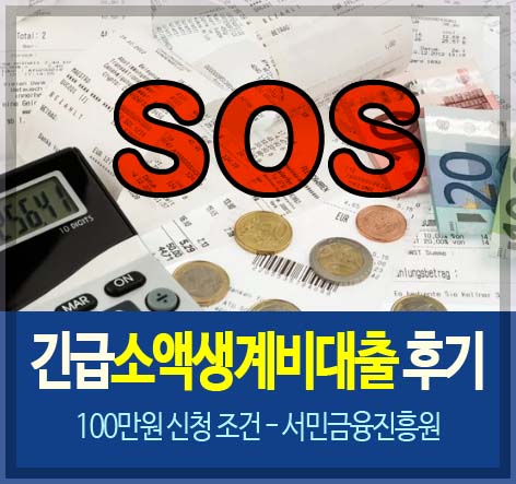 긴급소액생계비대출 후기 및 100만원 신청 조건 - 서민금융진흥원