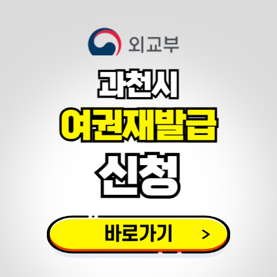 과천시 여권 재발급 온라인 신청하기 ❘ 비용 준비물 가격 기간 보기