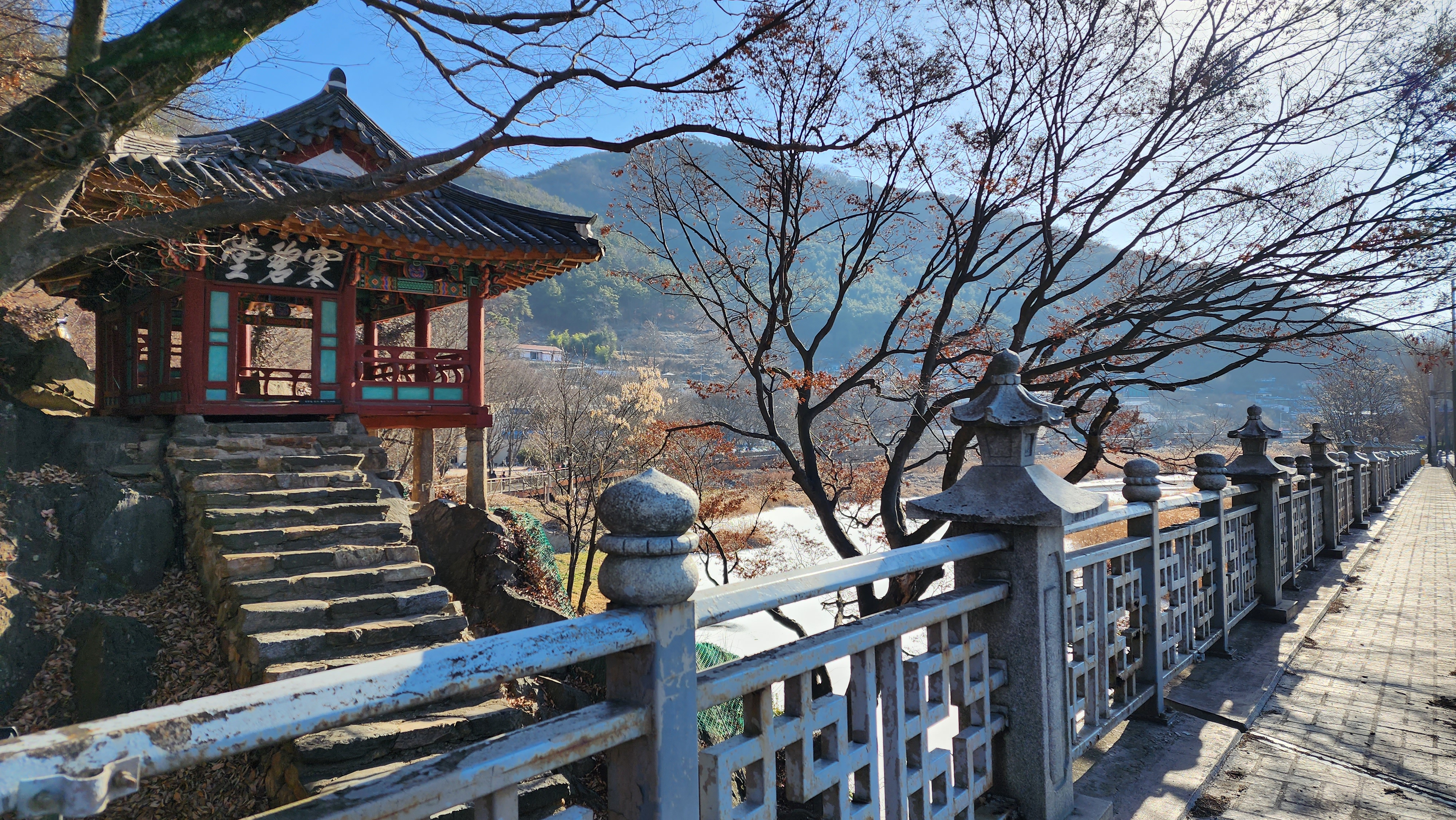 한벽교에서 본 한벽당_2023.01.29