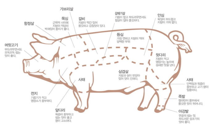 돼지고기&#44; 한국어 이름