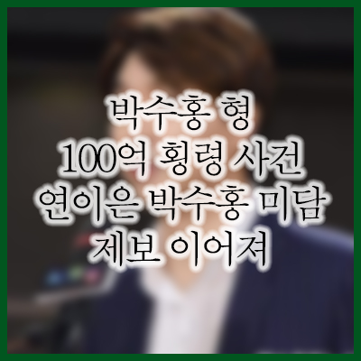  박수홍 형 수백억 횡령 사건 및 진실공방.  과연 진실은?