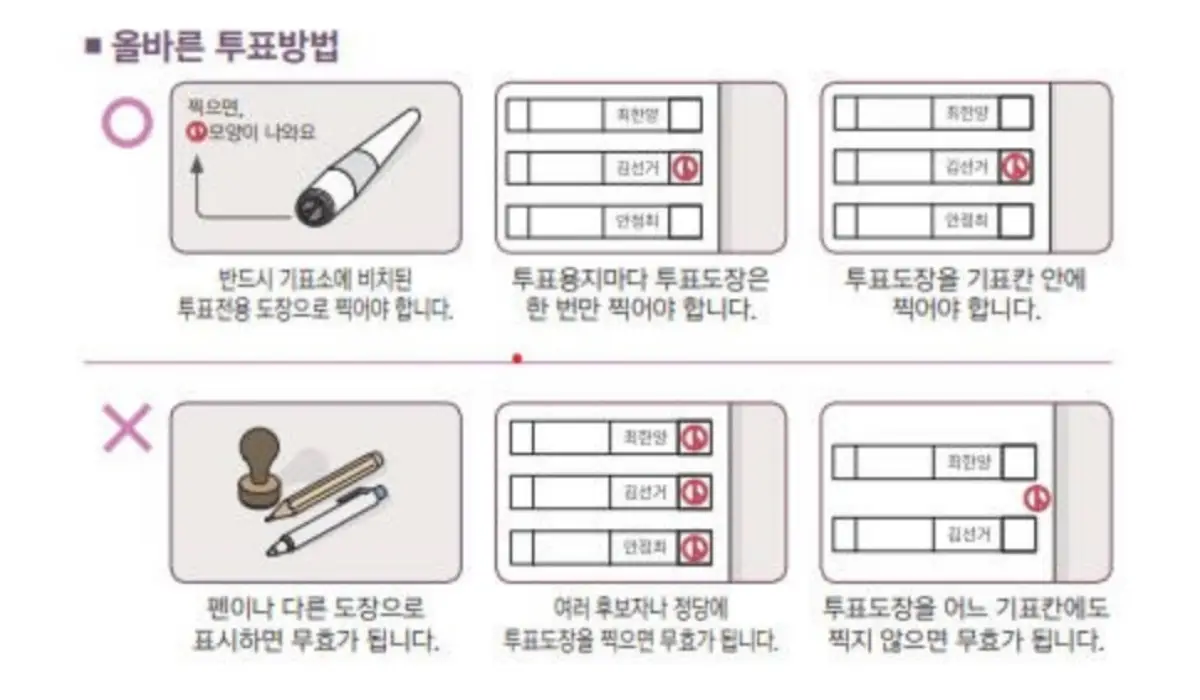 22대국회의원선거-투표방법