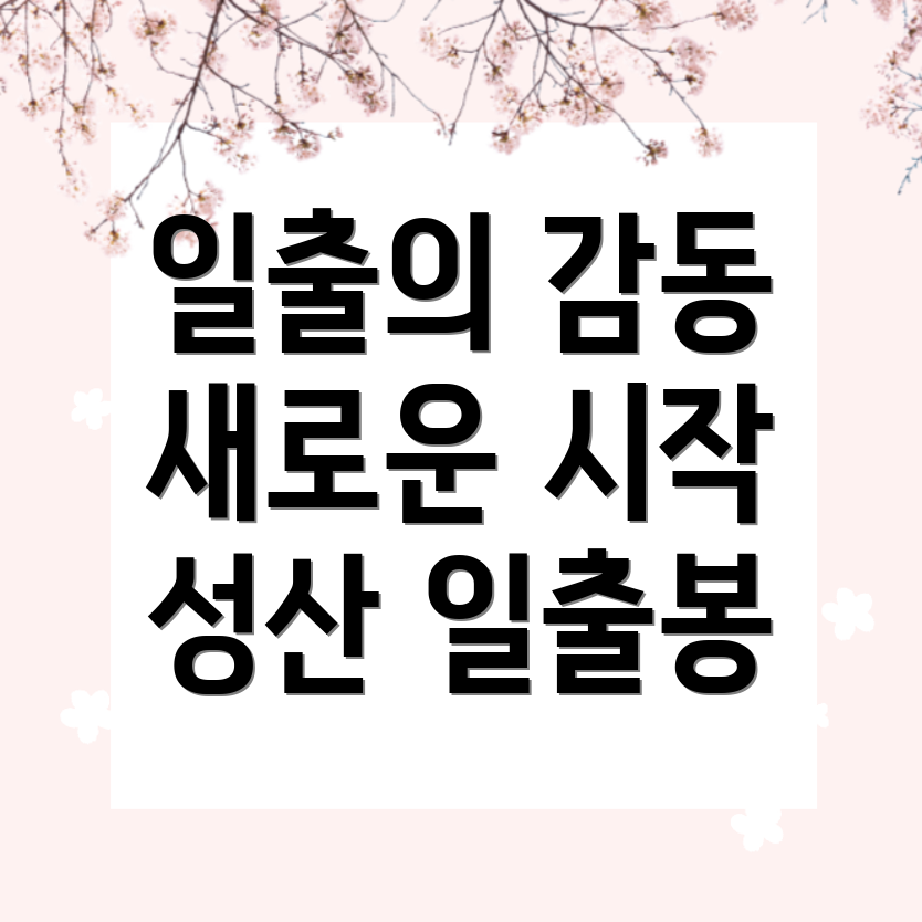 성산 일출봉에서 일출