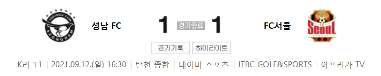  29라운드 K리그1 - 성남 대 서울 (2021년 시즌 축구 경기 하이라이트)