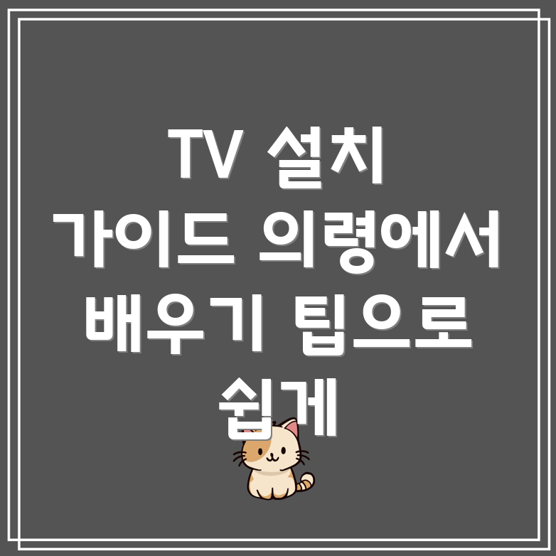 벽걸이 TV 설치