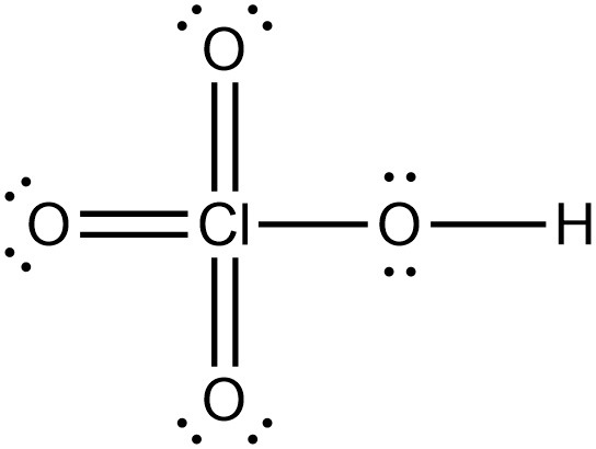 HClO4의 루이스 구조&#44; Lewis structure of HClO4