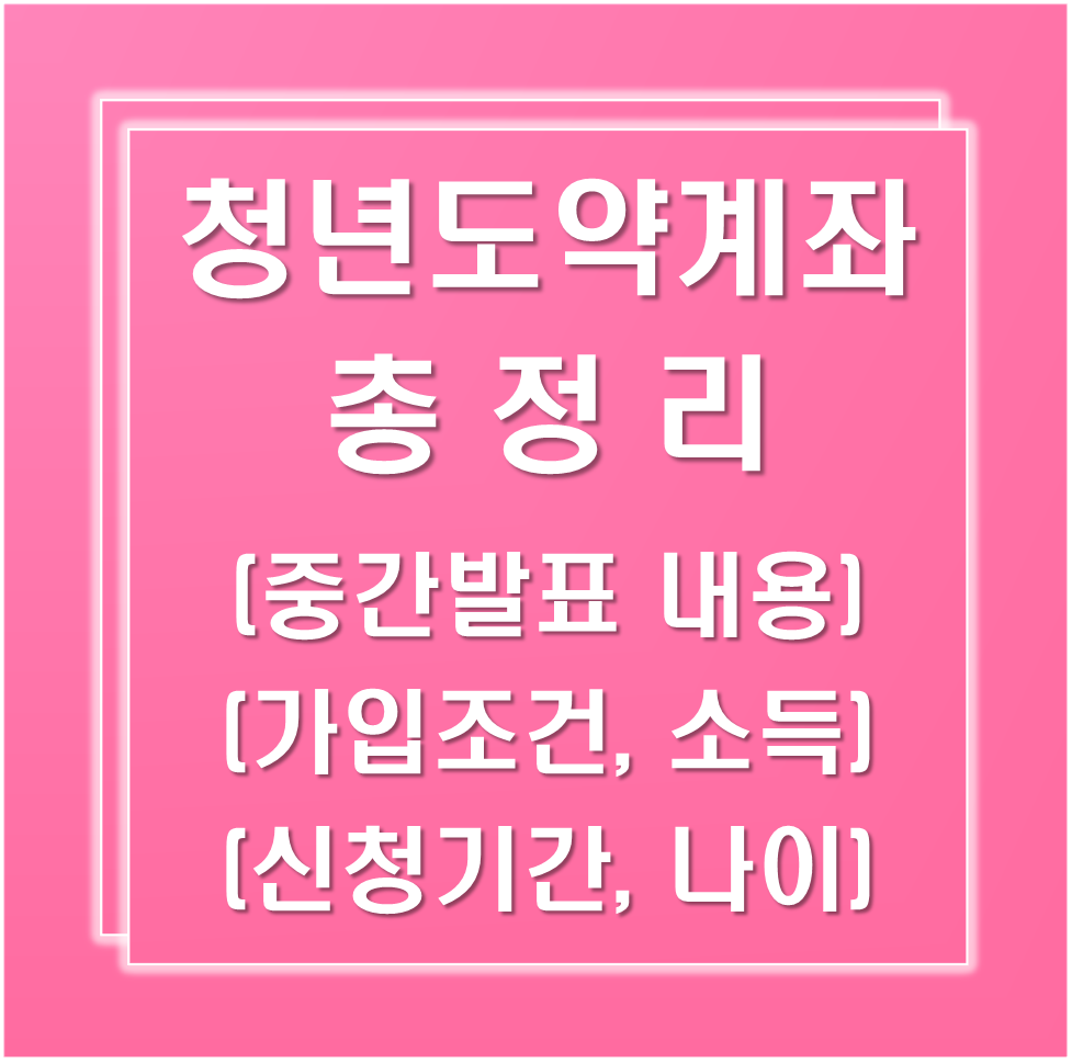 청춘도약 계정 요약