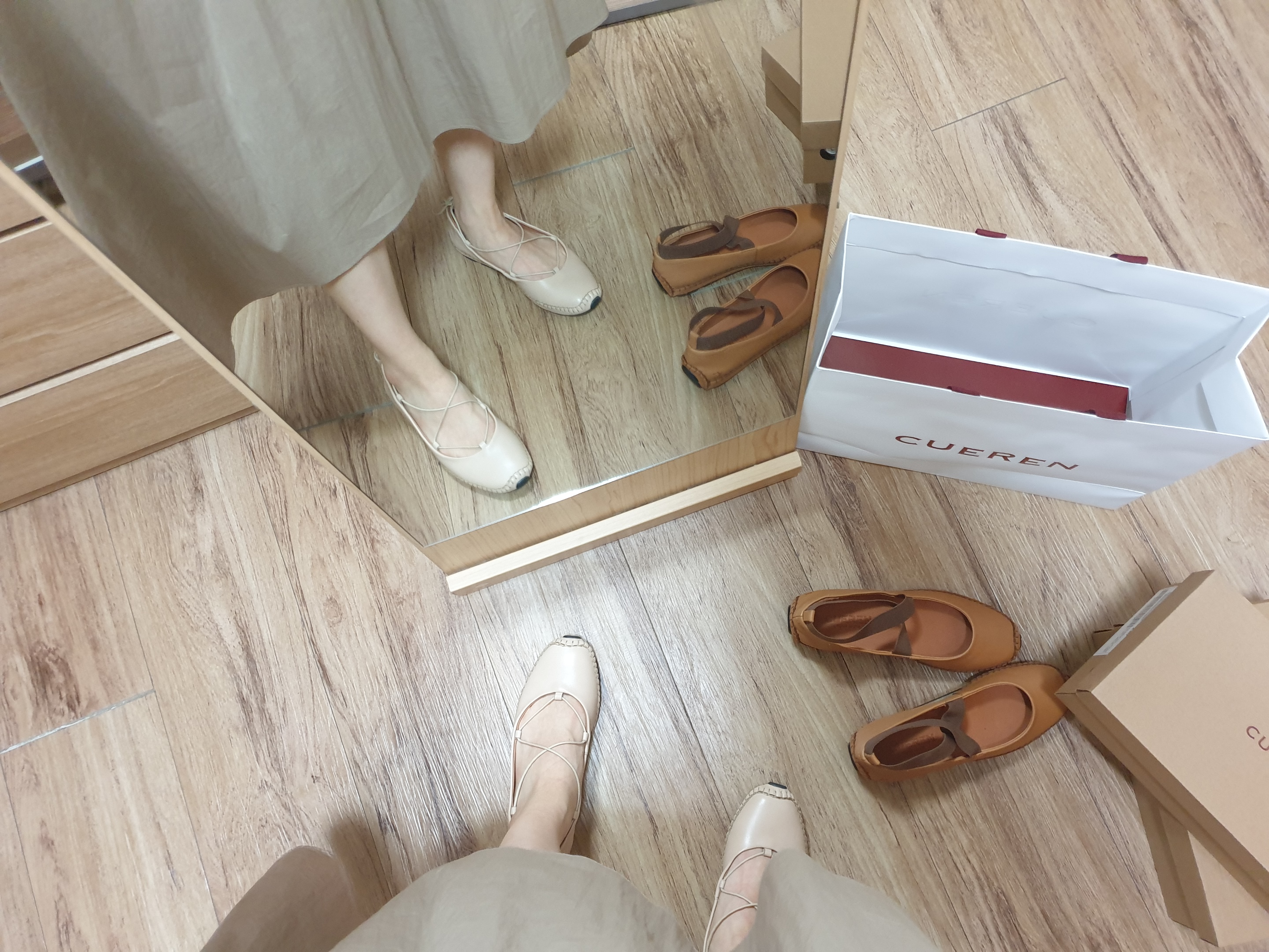 Quern Ballerina 14 Taupe 16 브랜디 리뷰 사이징 팁 16