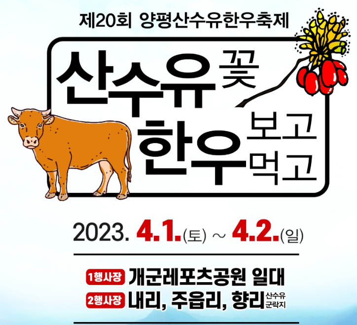  [봄축제/지역축제] 제16회 양평 산수유한우축제