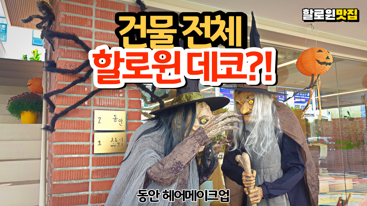  건물을 할로윈 데코레이션한 미용실?! 동안헤어메이크업! 서울 강서구 등촌동 미용실