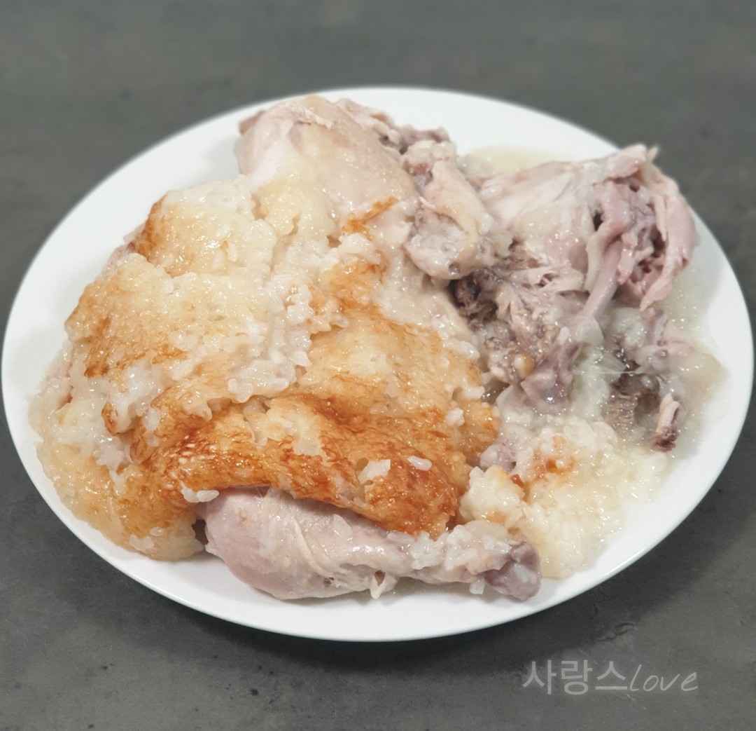  누룽지 백숙 만들기 전기밥솥으로 만드는 찹쌀 누룽지 닭백숙!