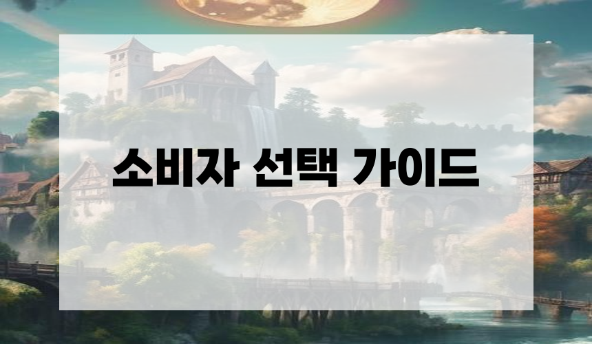 6. 소비자 선택 가이드