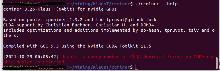  [암호화폐] NVIDIA OPTIMUS 노트북으로 ccminer 비트코인 채굴이 가능할까? (Unable to query number of CUDA devices! Error: no CUDA-capable device is detected)