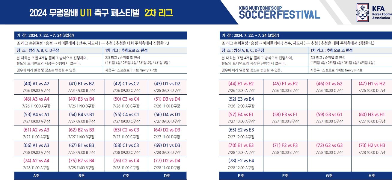 2024년 무령왕배 유소년(U11, U12) 축구 페스티벌