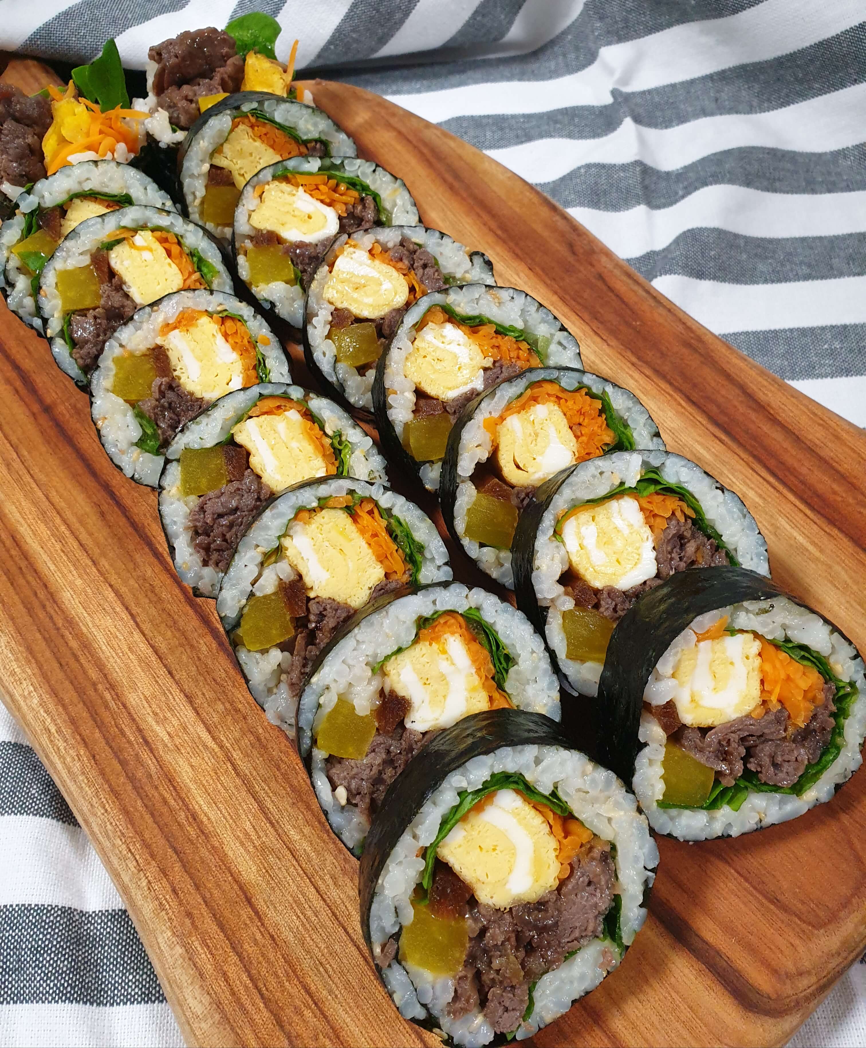  소불고기 김밥 예쁘게 만들기