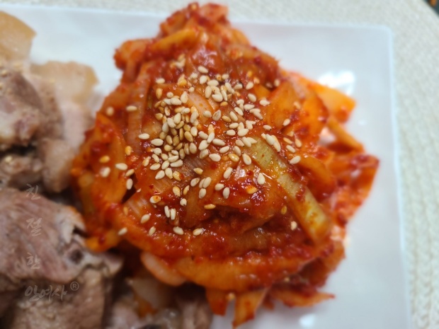  수육 무생채 황금레시피 초간단 보쌈용 무김치 만드는 법