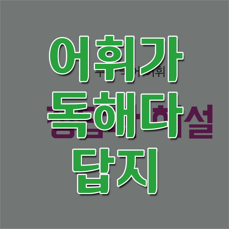  EBS 어휘가 독해다 수능 국어 어휘 정답과 해설 (답지) 다운로드
