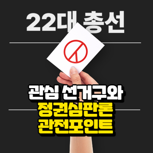 22대 총선 기호와 관심 선거구, 정권 심판론