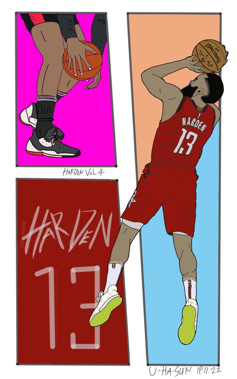  NBA 농구그림 (제임스 하든, 루카 돈치치. 웨스트 브룩, 크리스 폴)/폰 배경화면