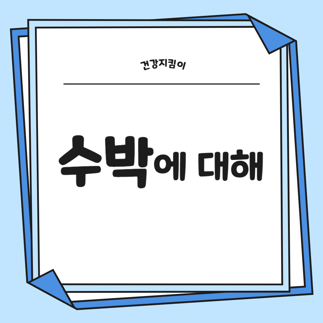 수박 효능 부작용 칼로리