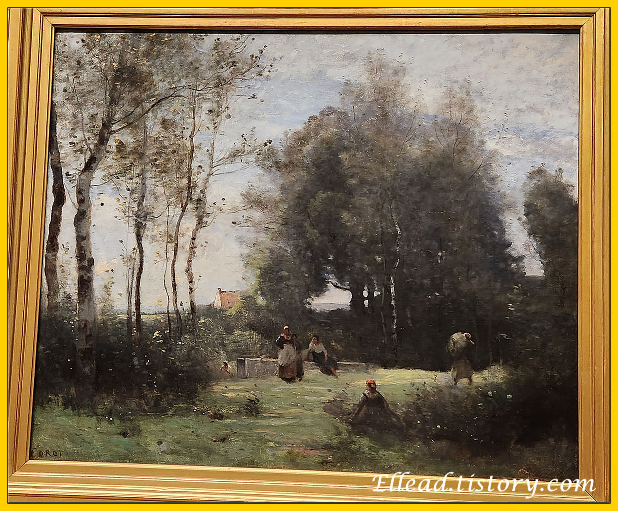 코로 Corot&#44; Arleus-Palluel&#44; the bridge of Trysts 2