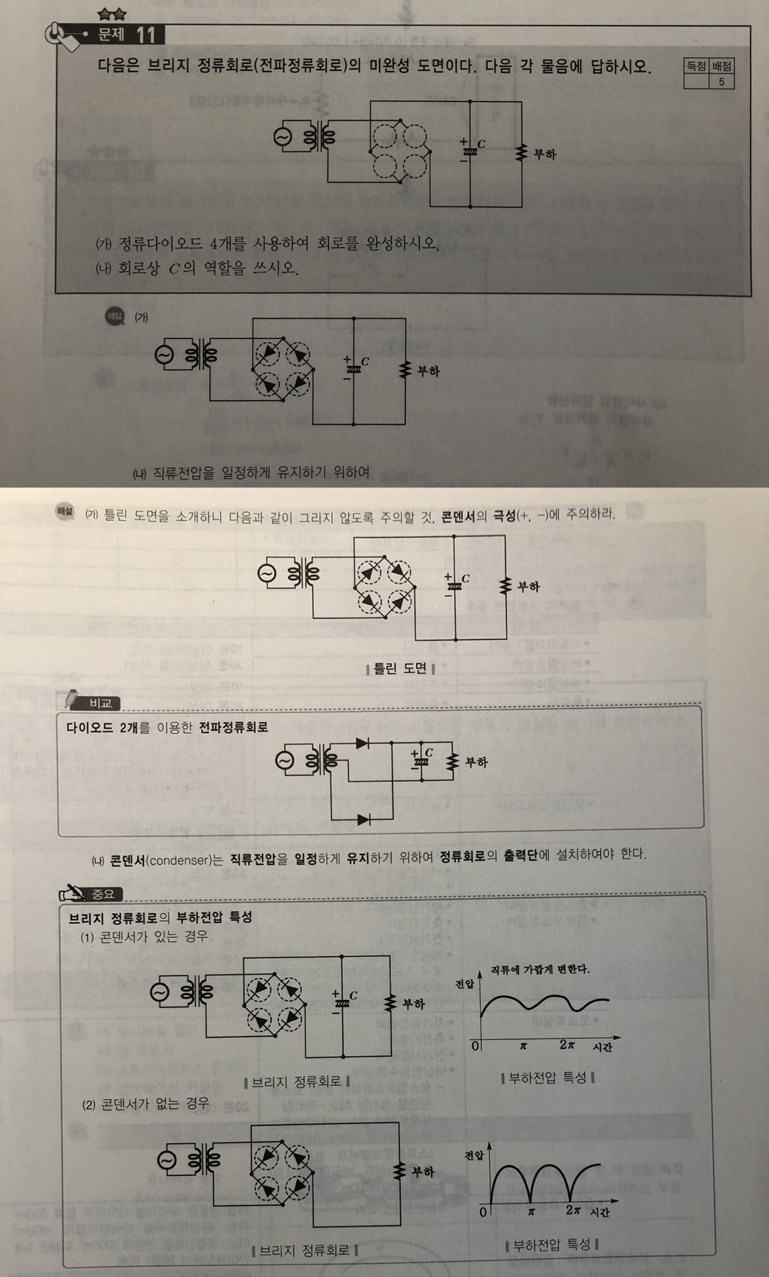 소방설비기사 전기 실기 브리지정류회로