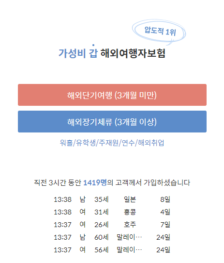 여행자보험추천 마이뱅크