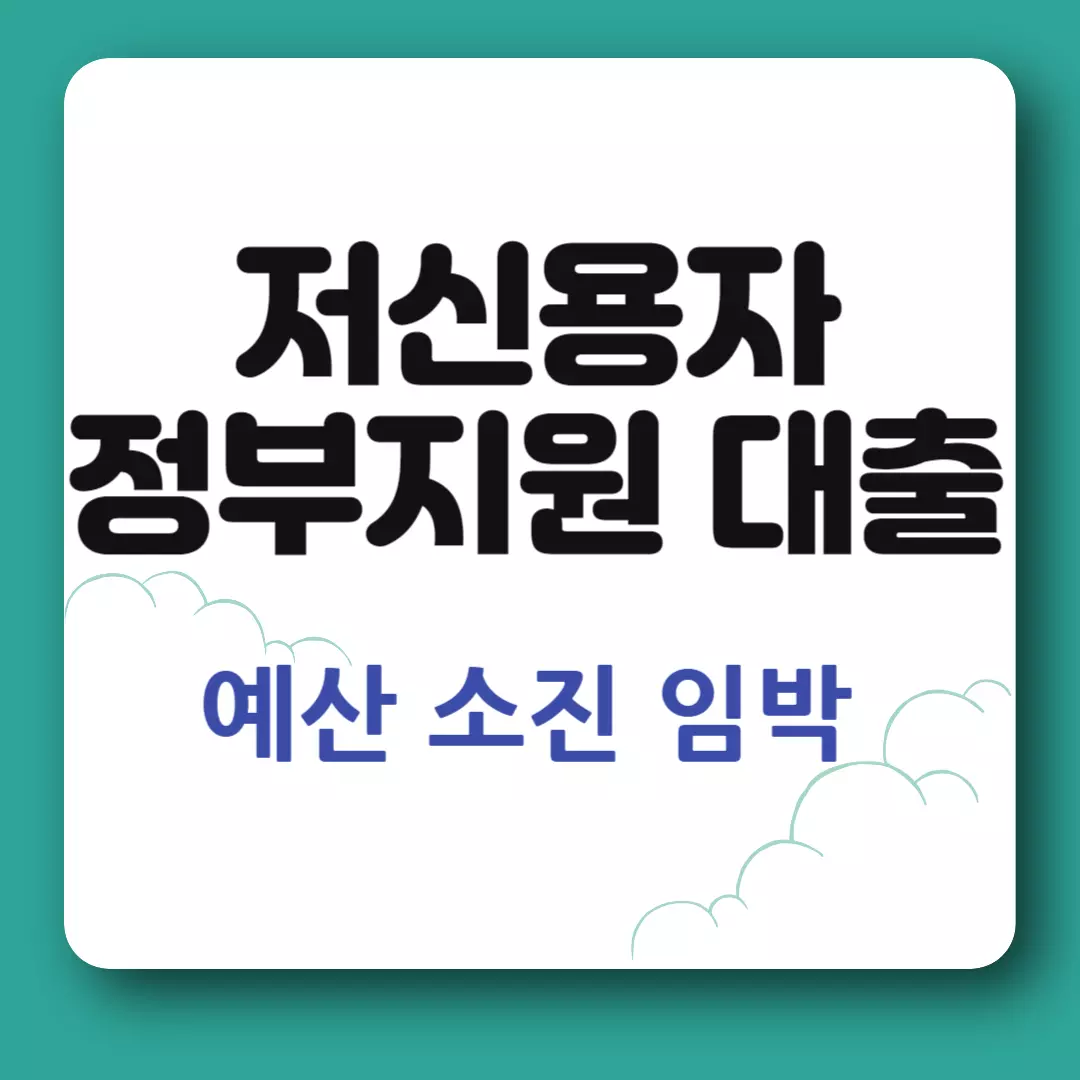 저신용자 정부지원 대출