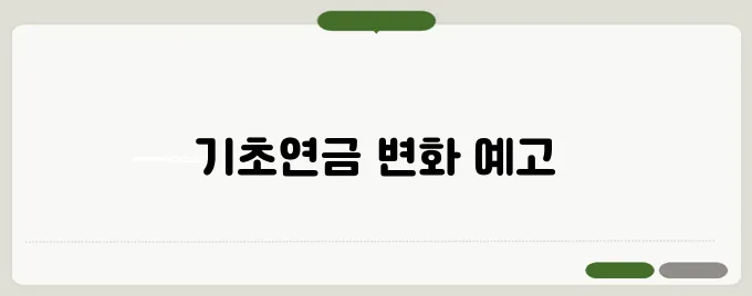 2025년 기초연금 인상