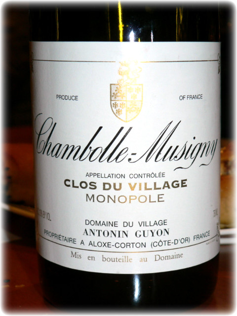 샹볼 뮈지니 끌로 뒤 빌라쥐(Chambolle-Musigny Clos du Village Monopole) 2005