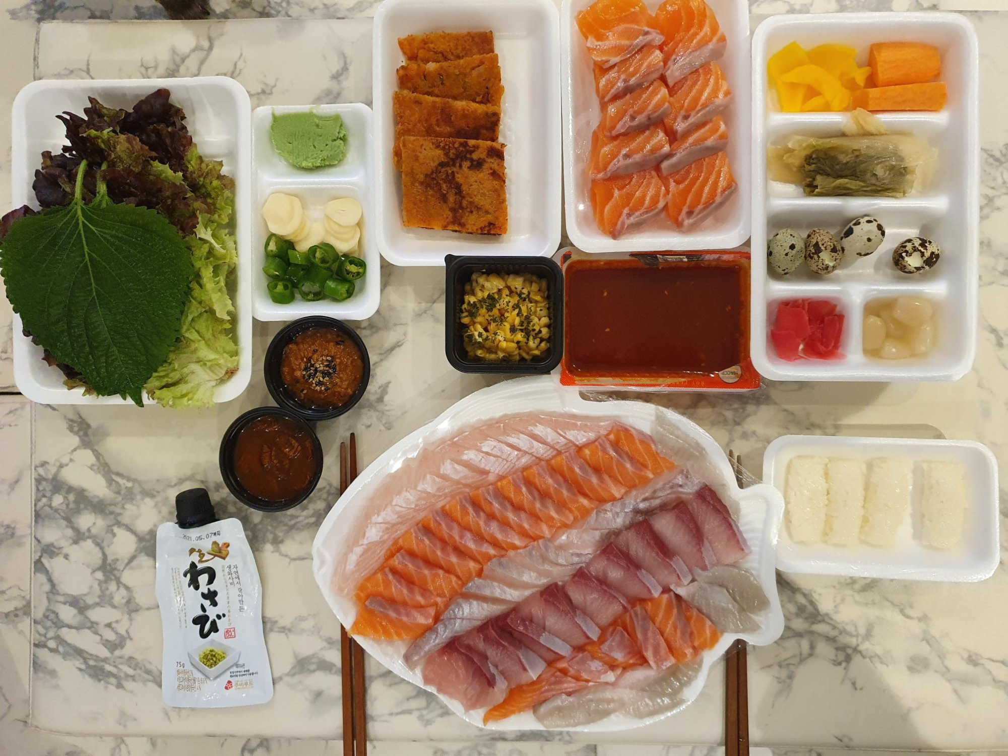  김포맛집 사랑해사랑회 횟집 모둠회 배달 후기
