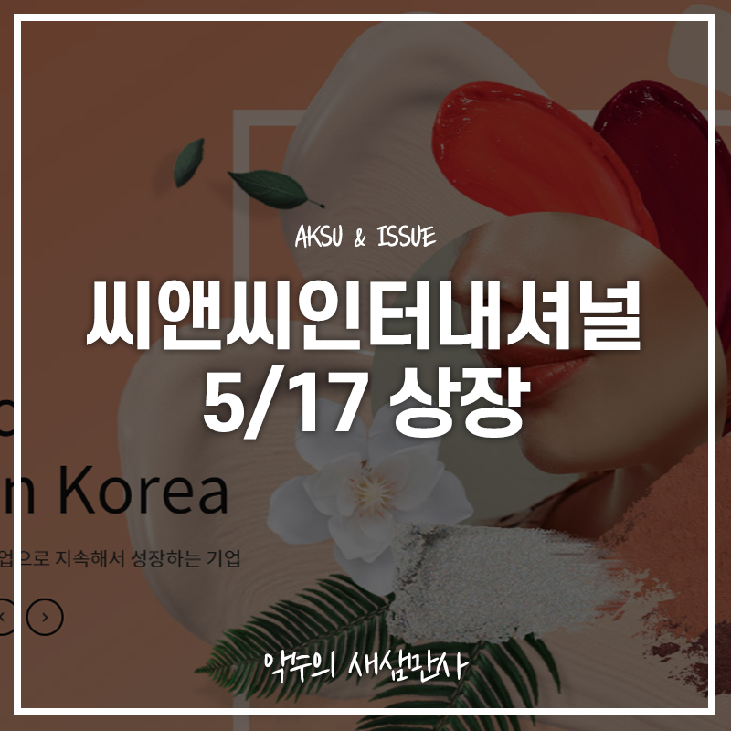  [주식 투자] 씨앤씨인터내셔널 청약 공모주 내용 정리