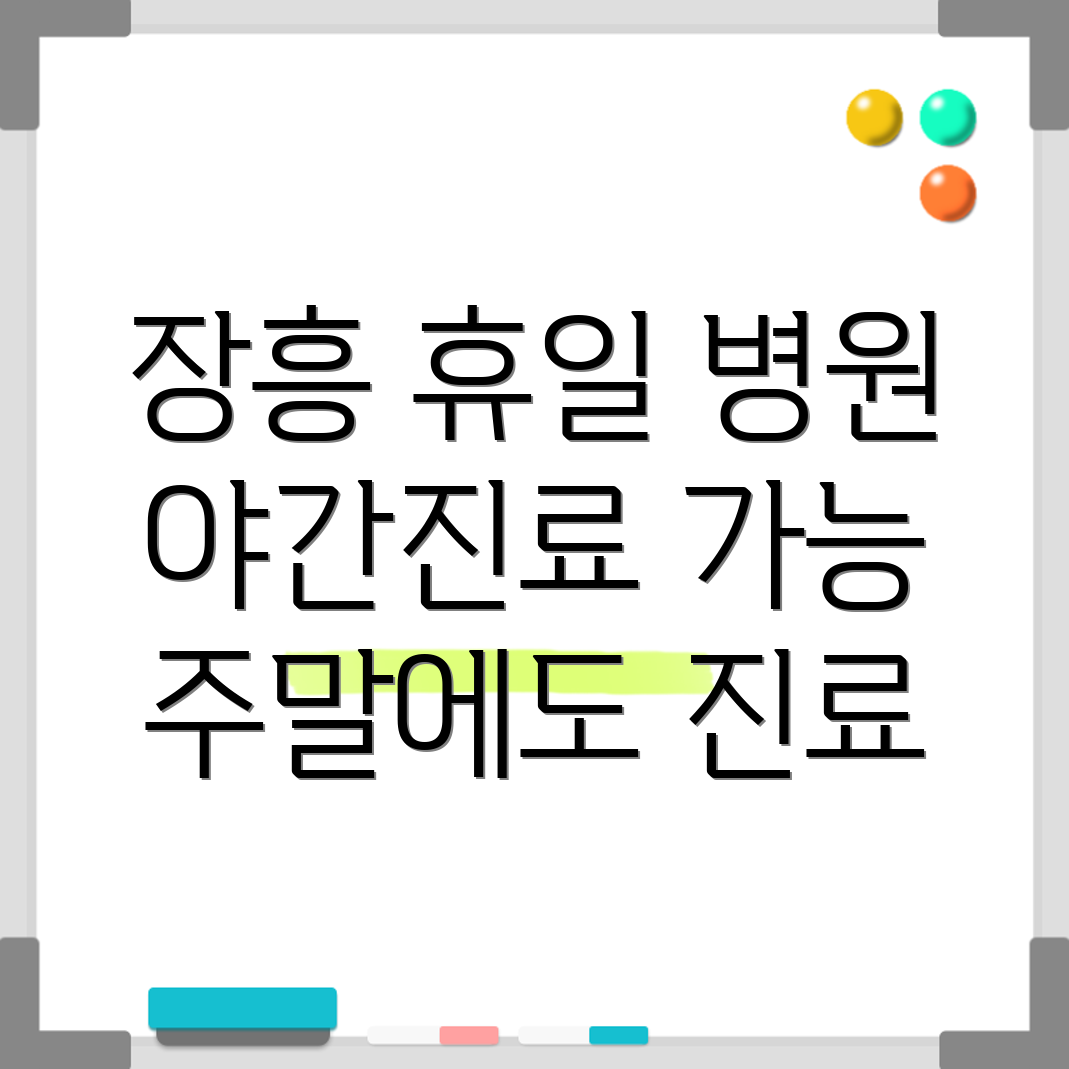 장흥군 대덕읍 휴일 병원