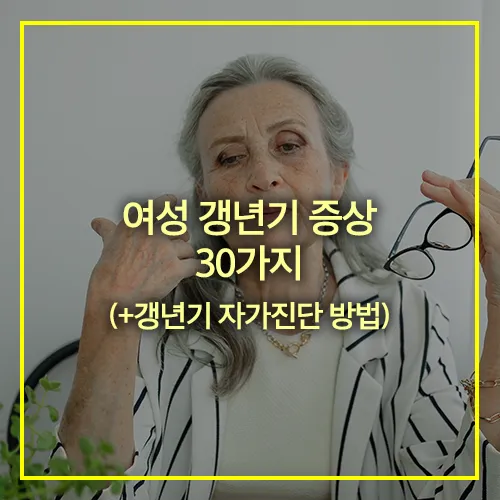 여성 갱년기 증상 30가지