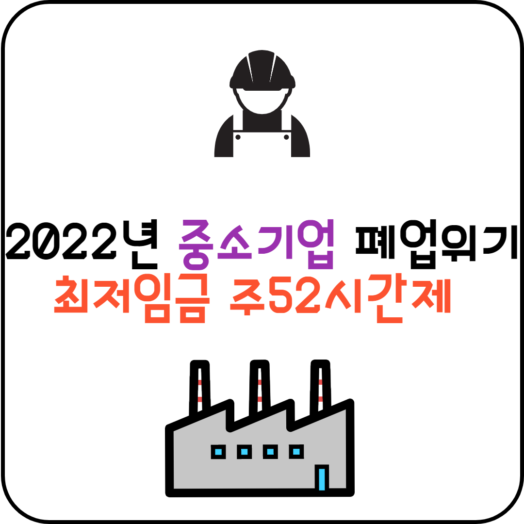  2022년 최저임금 주52시간제 중소기업 폐업위기
