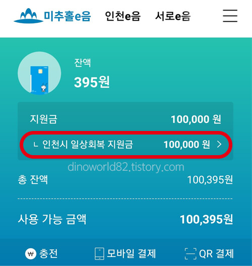  인천 일상회복지원금 신청 방법 어렵지않아요