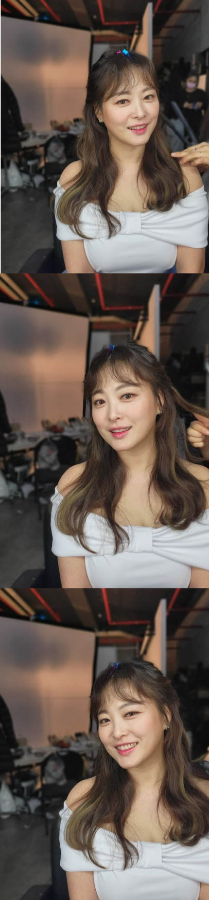  ‘김원효’ 심진화, 7kg 감량하더니 오프숄더도 찰떡!..“팔뚝 슥 가리기” [사진]