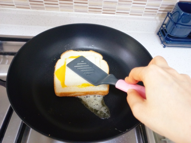  아침식사 대용 한장 토스트 만들기 