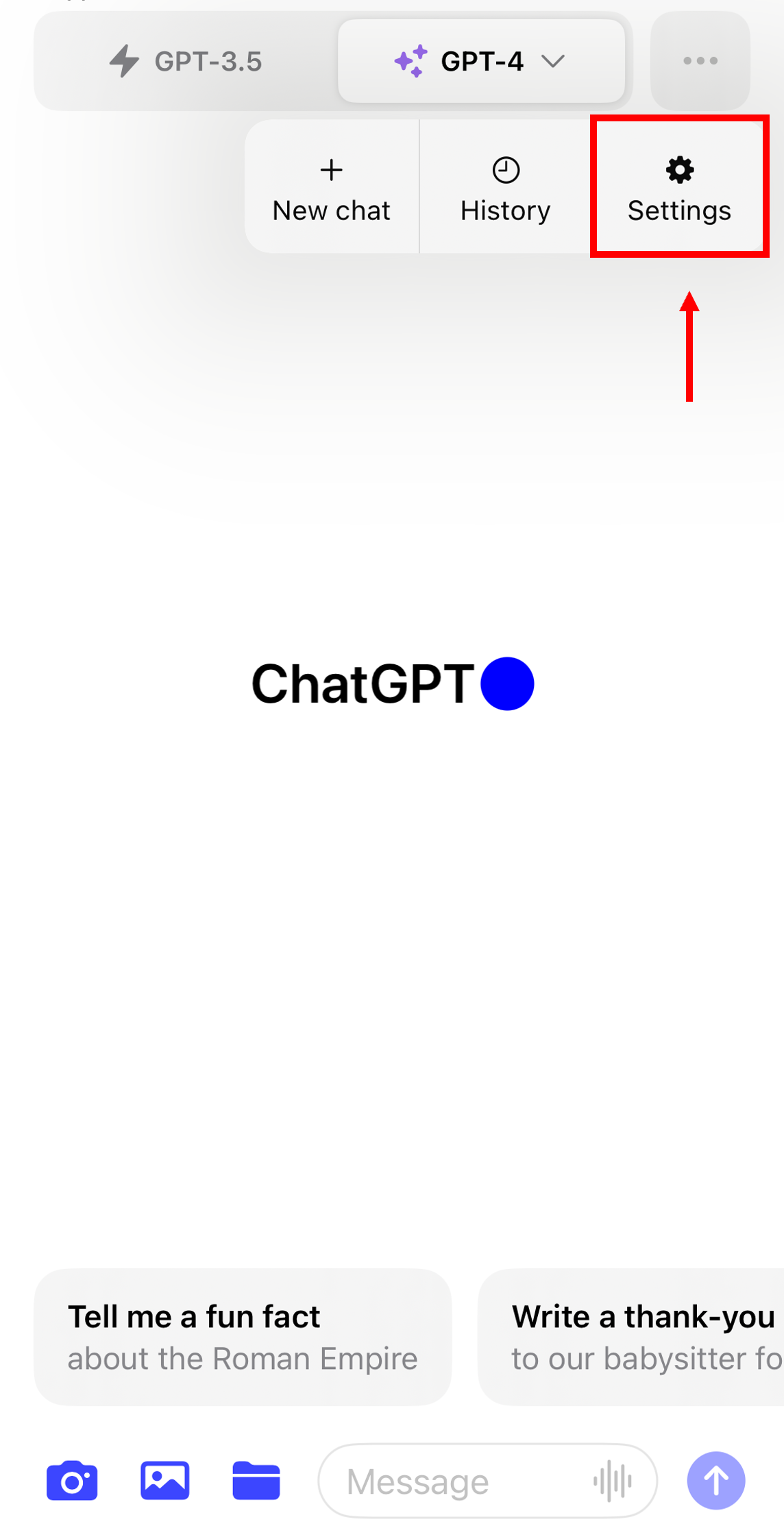 챗GPT(ChatGPT)-앱-우측-상단-메뉴-옵션