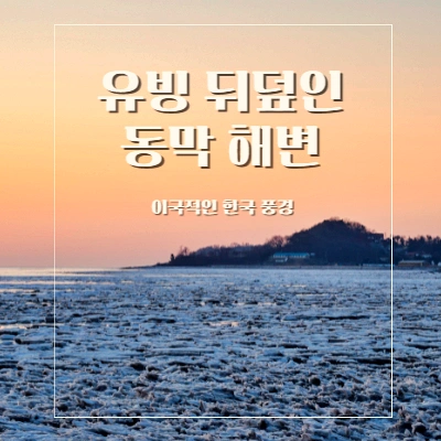  한국에도 이런 풍경이~ 유빙 뒤덮인 강화도 동막해변