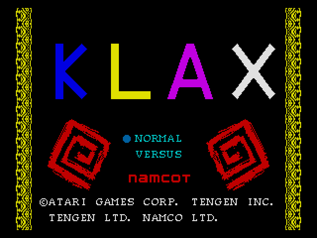  Klax (메가 드라이브 / MD) 게임 롬파일 다운로드