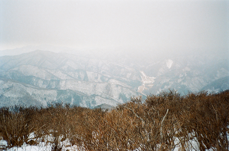 태백산 정상에서 서쪽을 본 모습.