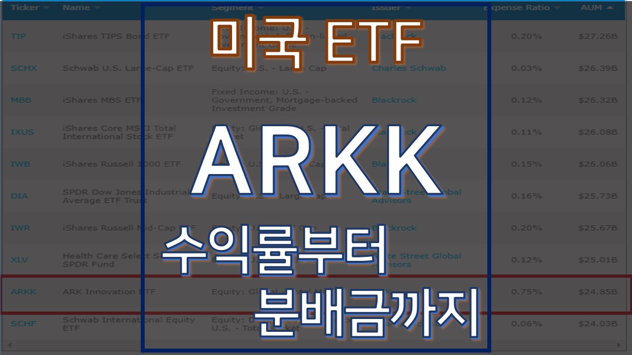  ARKK ETF :: 수익률부터 분배금(배당금)까지