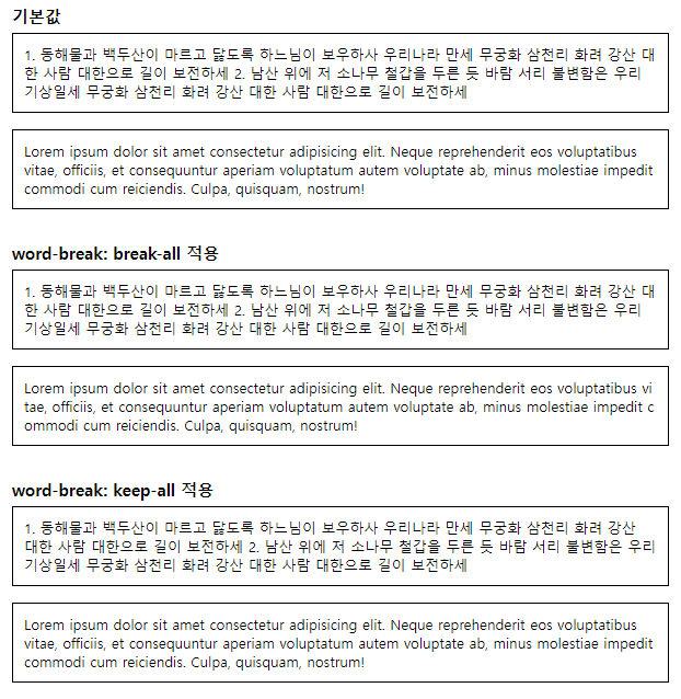 word-break 적용
