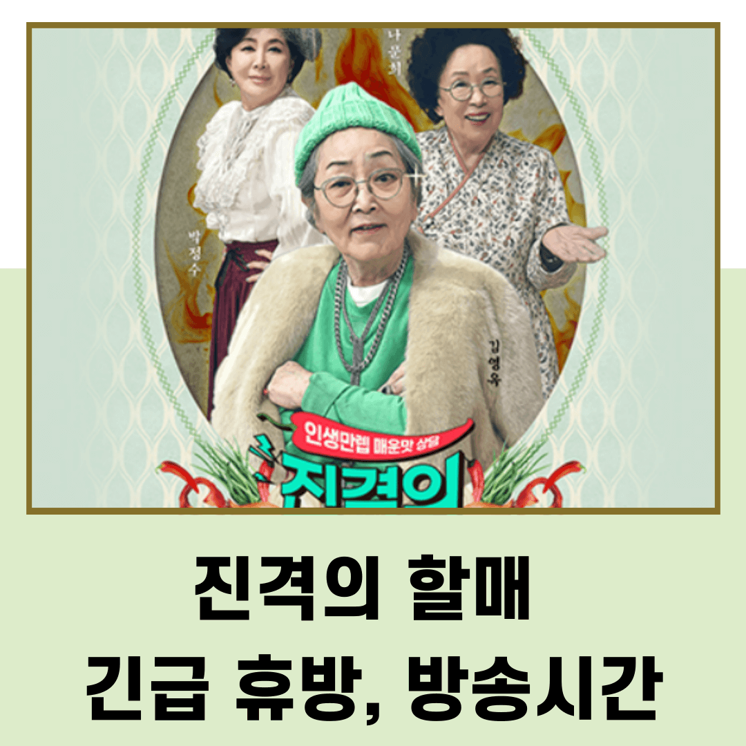 진격의 할매 긴급 휴방사정&#44; 방송시간과 재방송 보기