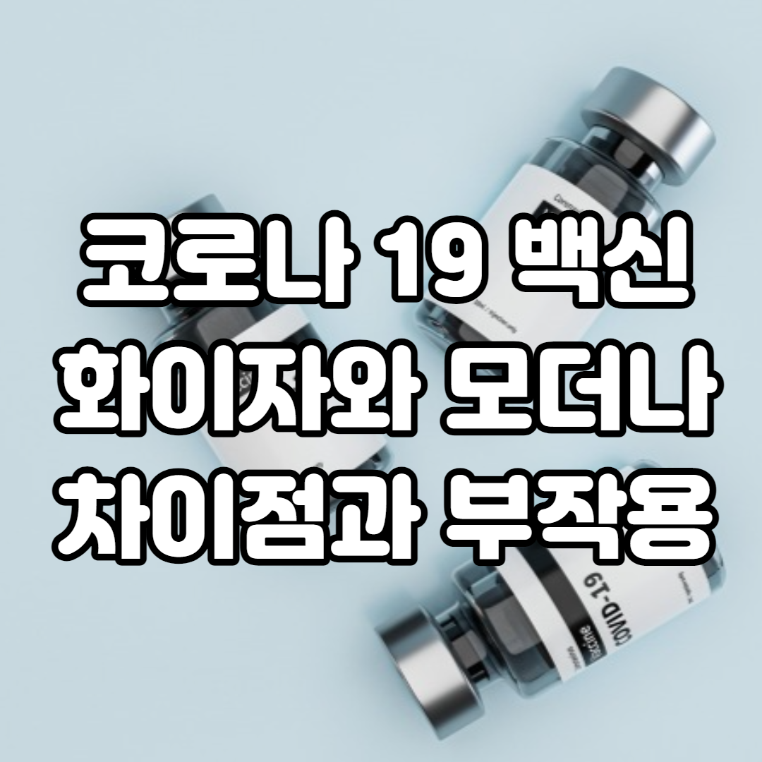  코로나 19 백신 화이자와 모더나 차이점과 부작용 - 모더나 접종 예약